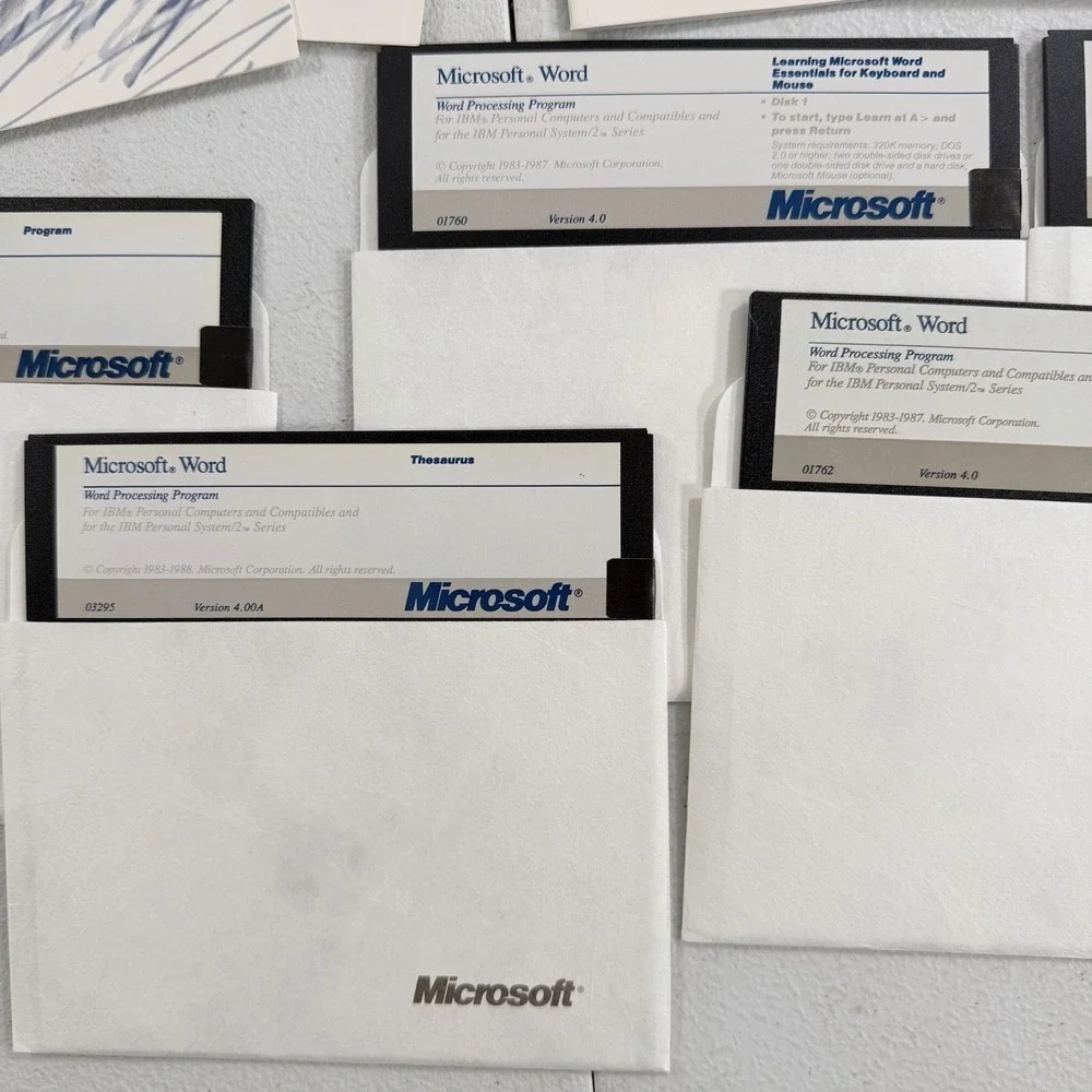 NEW‎ Microsoft Word Version 4.0 Software for IBM PC 5.25
